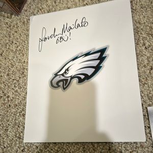 philadelphia eagles jordan mailato autograph #68 new nfl
